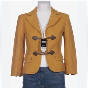 Zara Basics Mustard Yellow Toggle Button Women's Blazer sz L